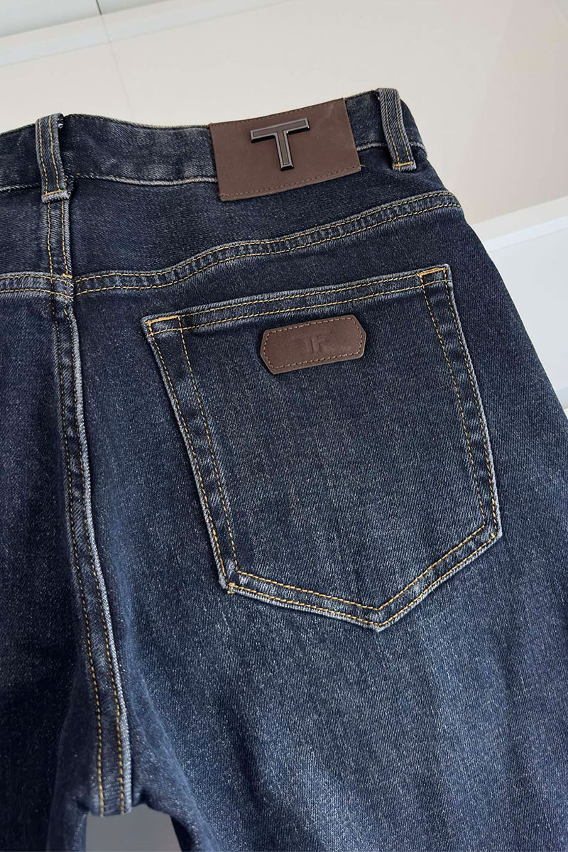 Tom Ford Мужские джинсы logo-patch - Navy