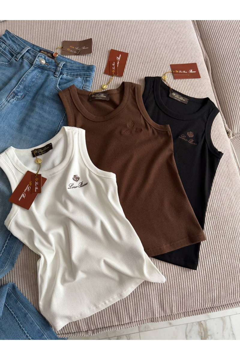 Loro Piana Женская белая майка premium