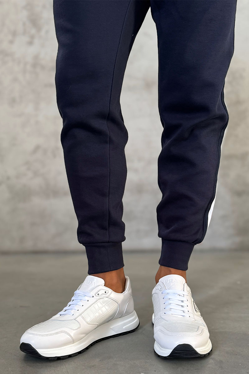 Moncler Тёмно-синий спортивный костюм logo-patch