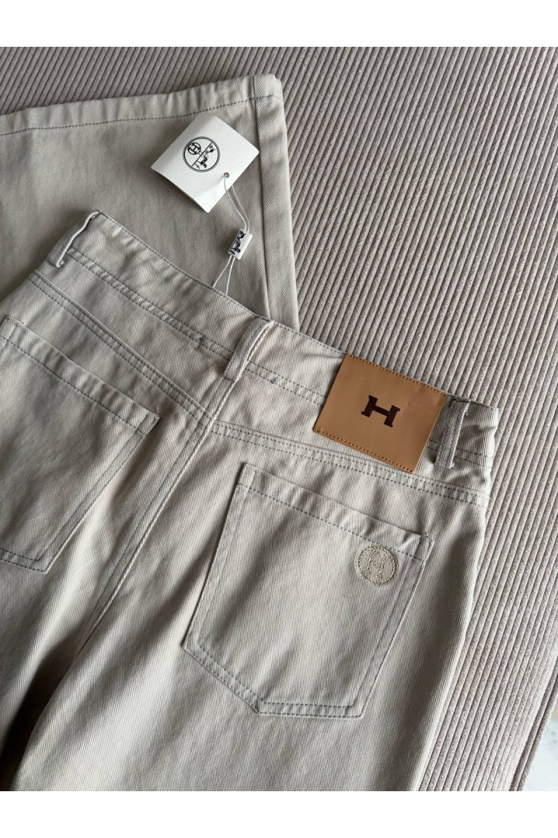 Hermes Серые женские джинсы premium