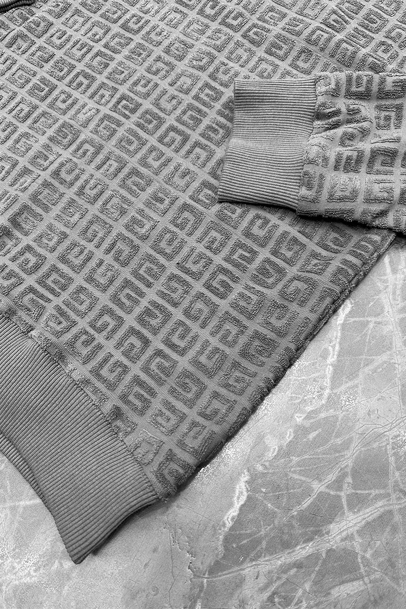 Givenchy Серое худи 4G jacquard