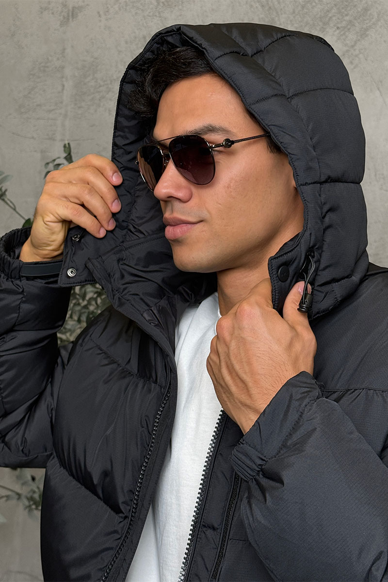 Polo Ralph Lauren Мужской чёрный пуховик pony-embroidered 