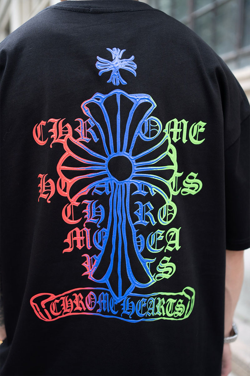 Chrome Hearts Чёрная оверсайз футболка Premium