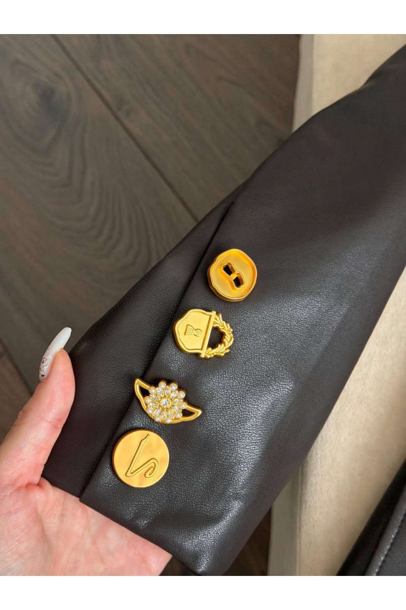 Schiaparelli Женский пиджак из эко кожи Premium - Brown