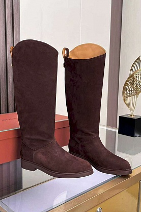 Женские замшевые сапоги premium - Red