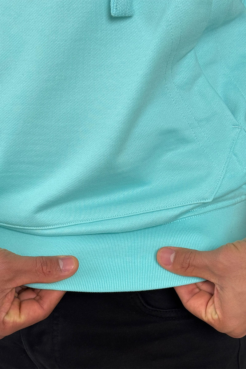 Stone Island Мужское худи бирюзового цвета Compass-patch