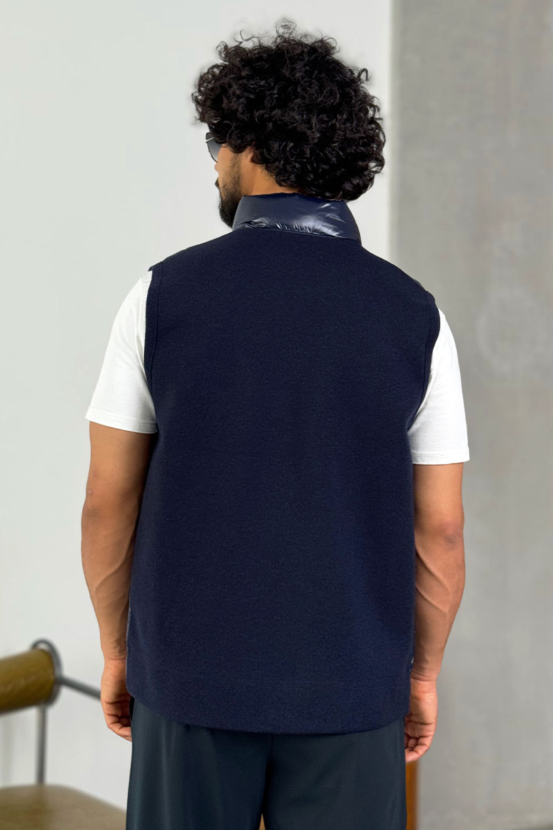 Moncler Мужской тёмно-синий жилет 