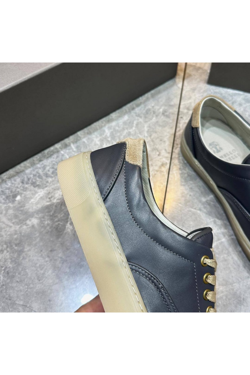 Brunеllо Сuсinеlli Кожаные кеды Sail low-top - Grey