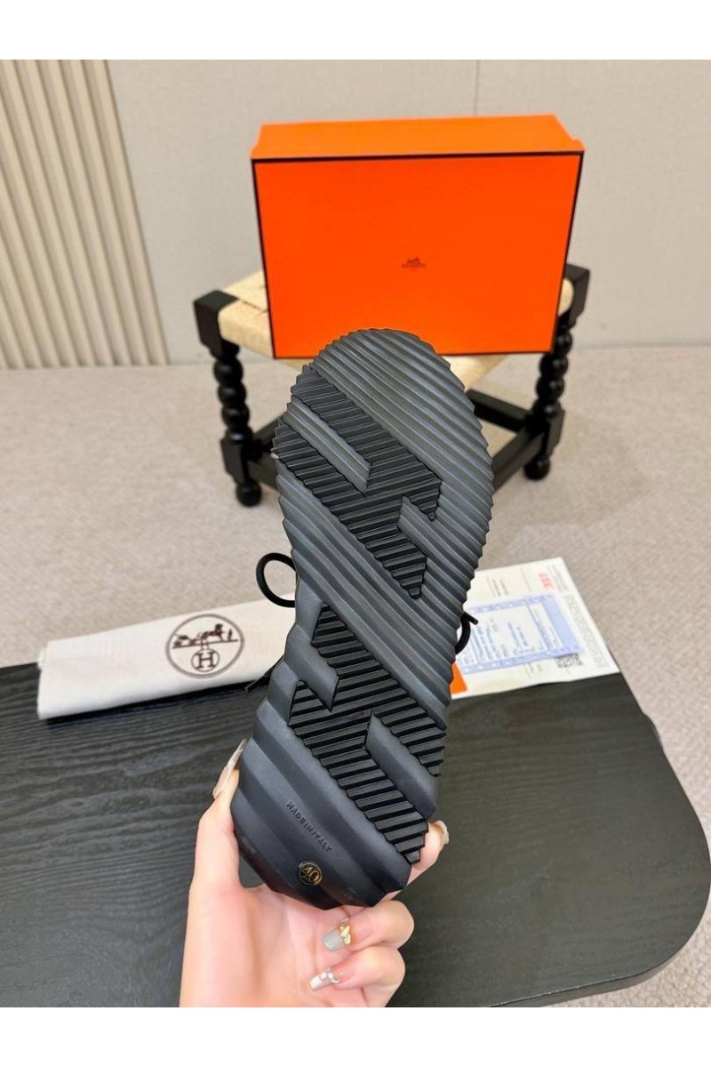 Hermes Текстильные кроссовки lift slip-on