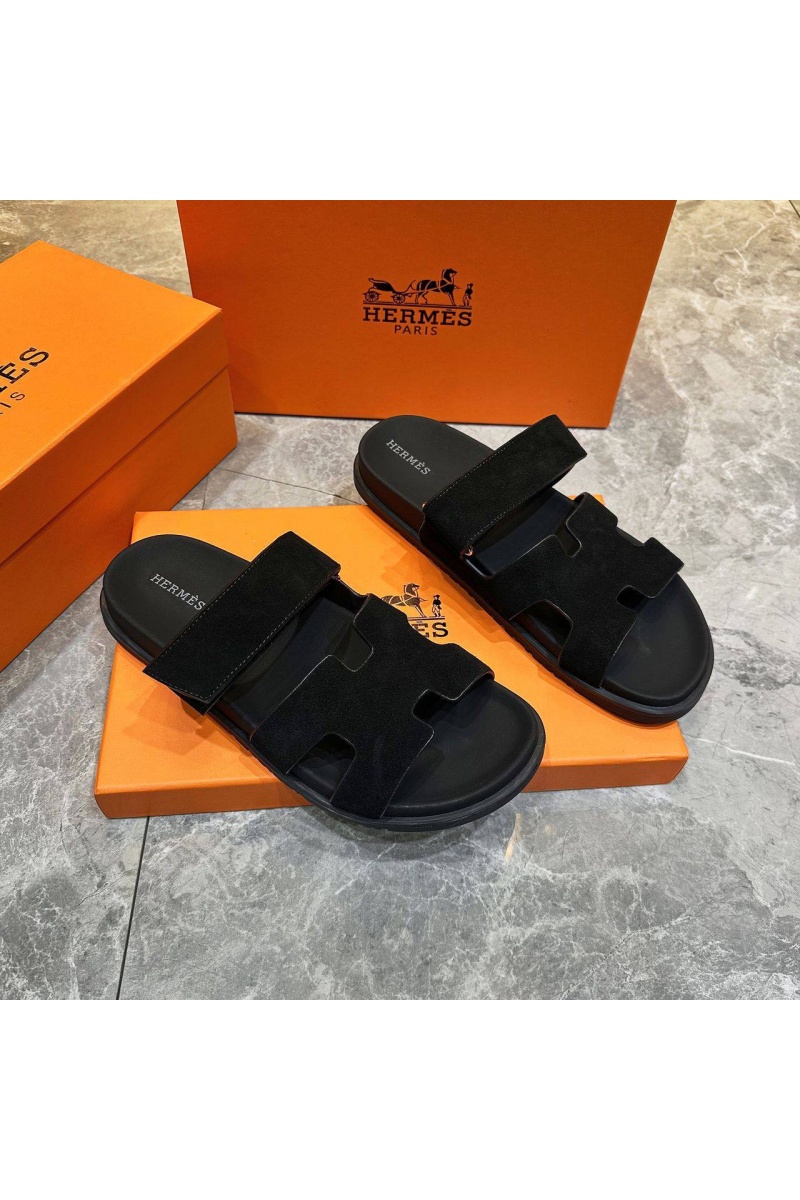 Hermes Замшевые шлёпанцы Chypre
