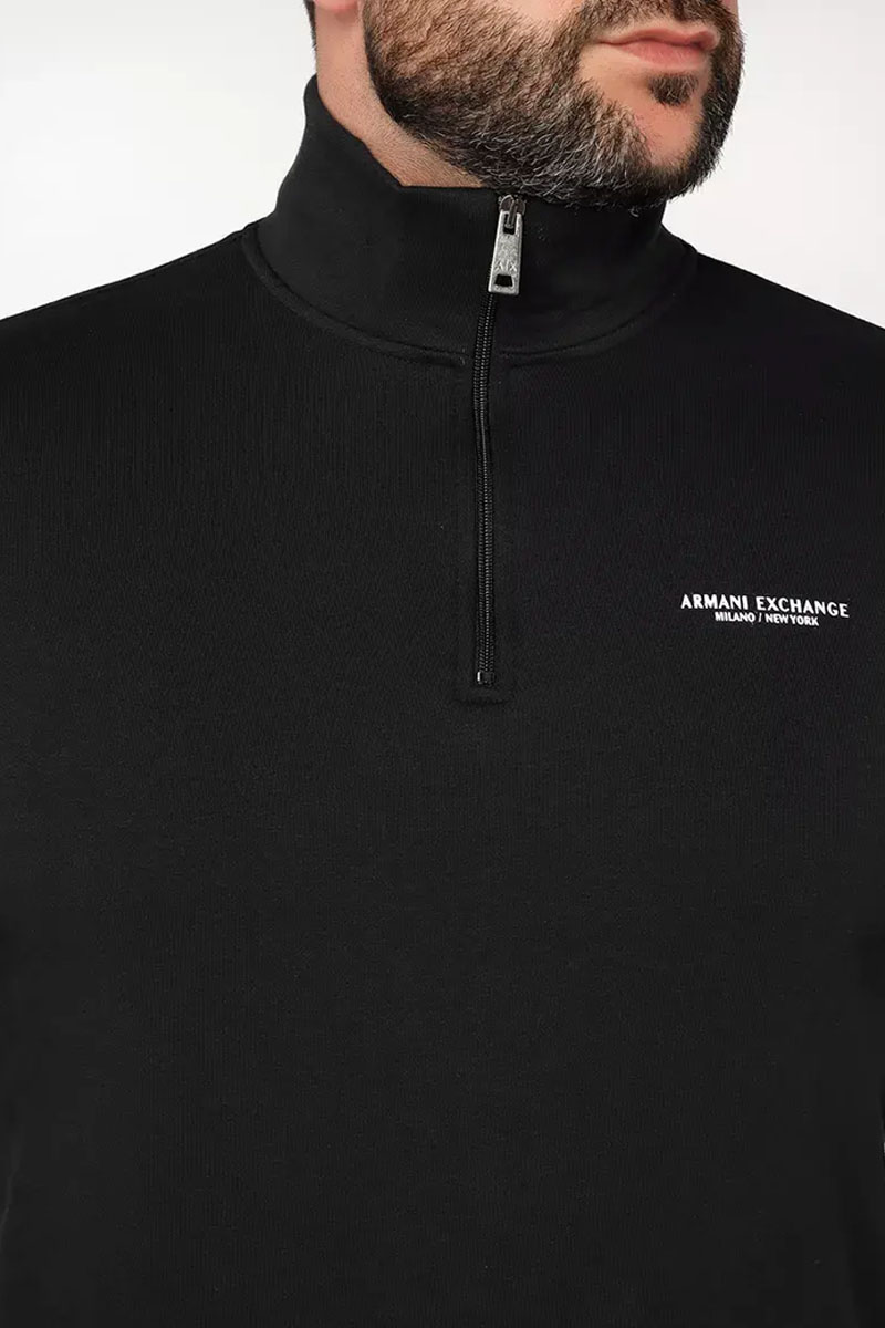 Emporio Armani EA7 Мужской джемпер zip-neck - Black