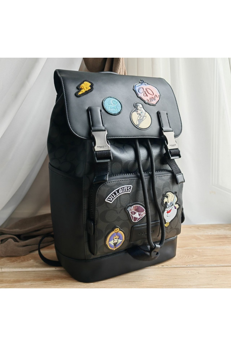 Coach Кожаный рюкзак Disney X Track With Patches 41x28 см