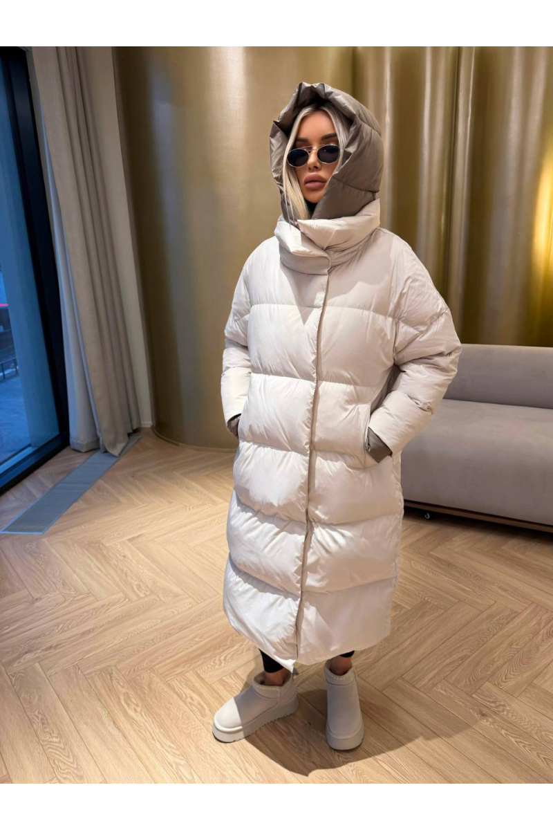 Max Mara Женский пуховик с капюшоном premium - Beige