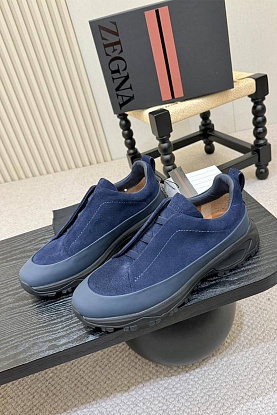 Замшевые кроссовки Triple Stitch Monte - Blue