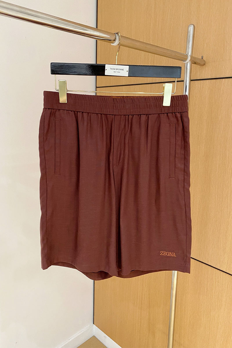 Zegna Шорты бордового цвета premium