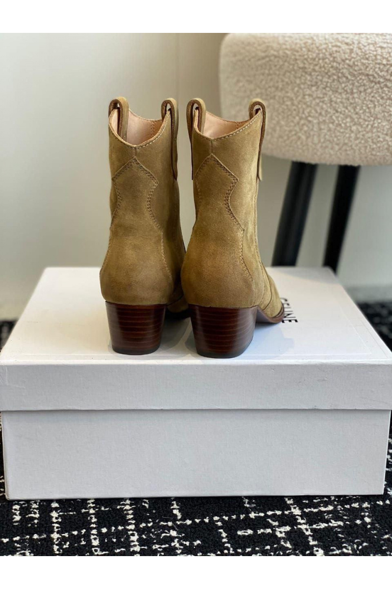 Celine Женские замшевые сапоги premium - Beige