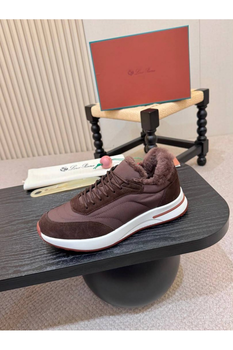 Loro Piana Кроссовки с мехом Week End Walk Evo premium