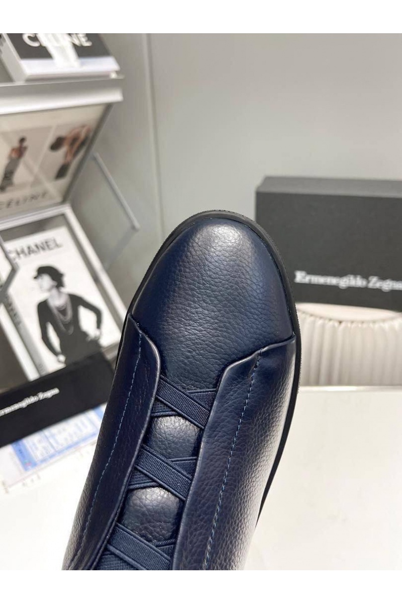 Zegna Кроссовки с мехом Triple Stitch