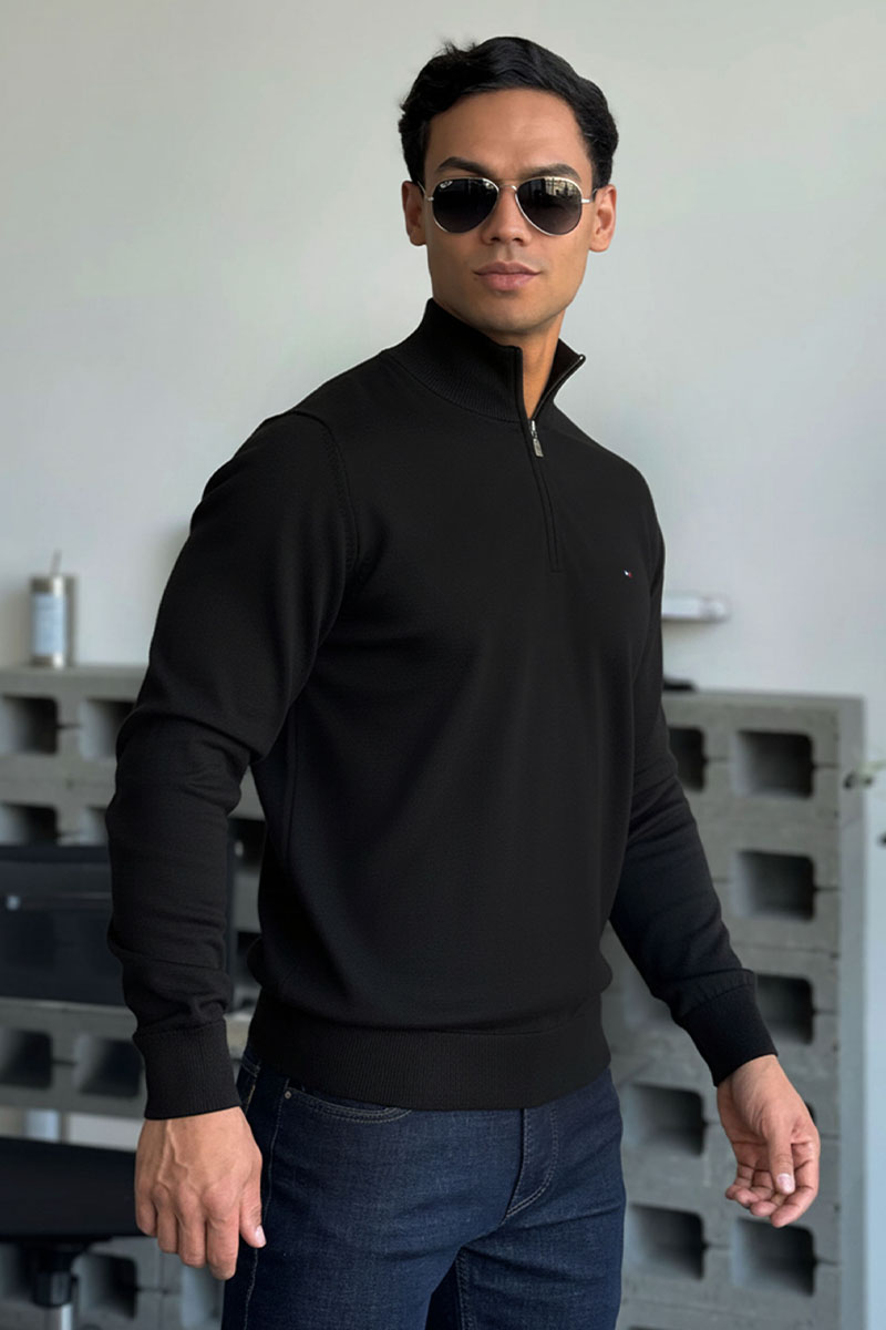 Tommy Hilfiger Кофта чёрного цвета quarter-zip