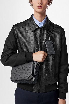 Кожаная сумка Trio Messenger Monogram Eclipse 24x18 см