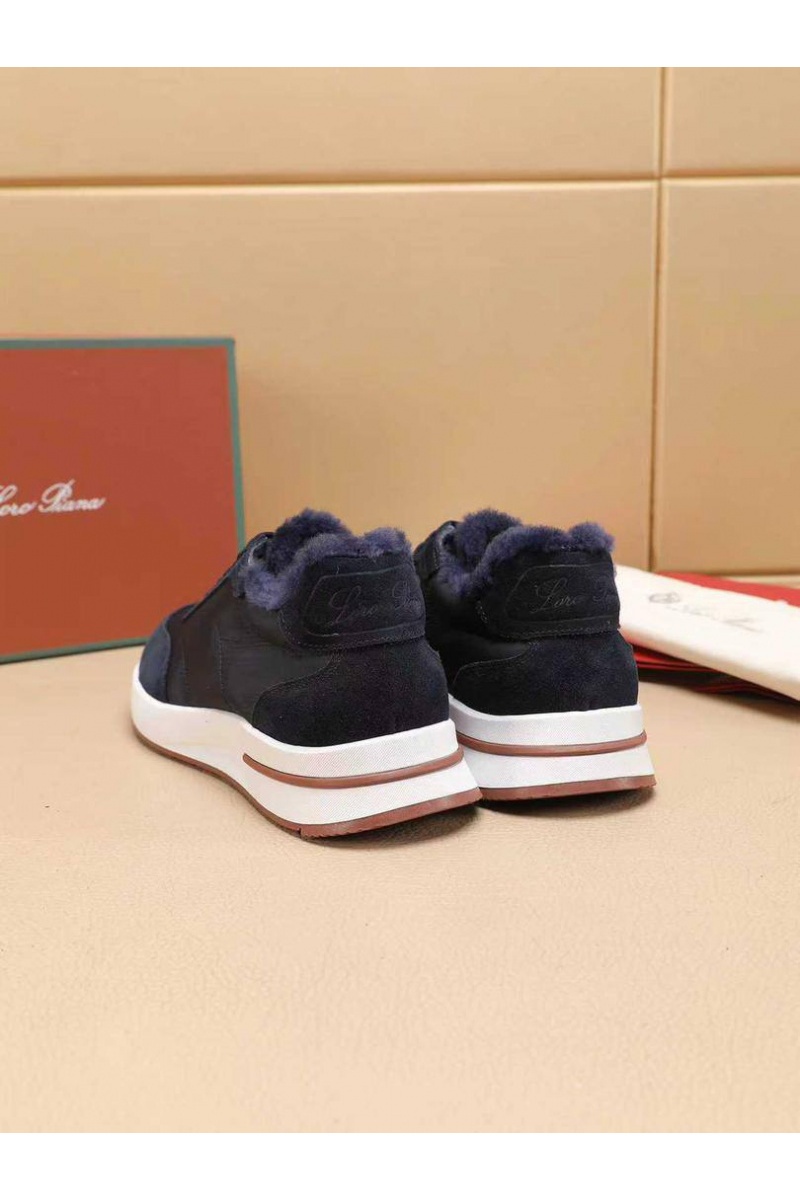 Loro Piana Кроссовки с мехом Week End Walk Evo 