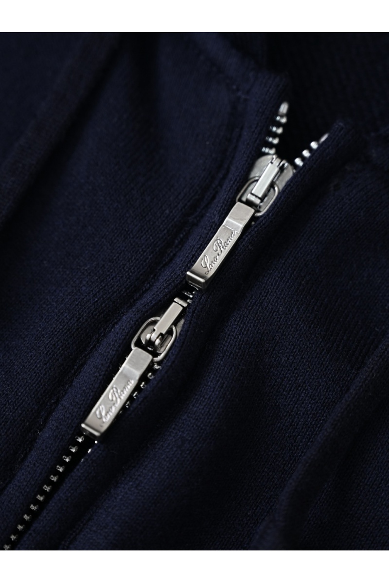 Loro Piana Тёмно-синяя кофта на молнии  premium