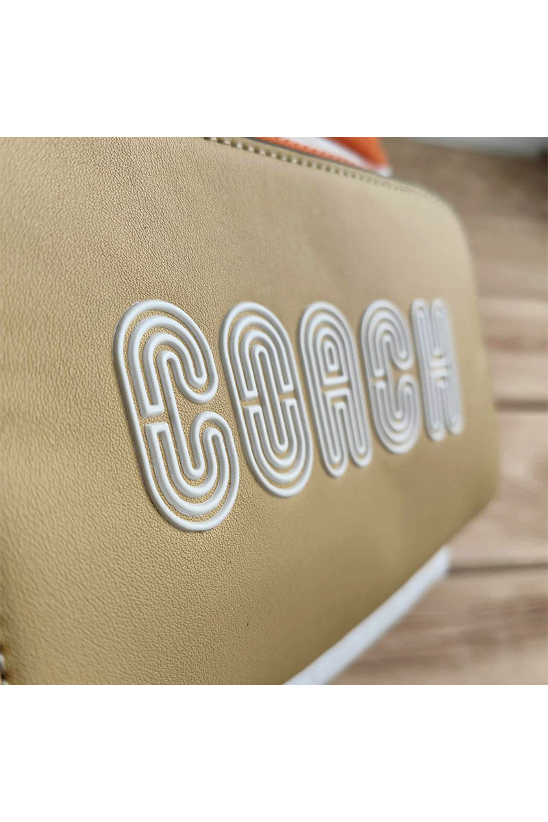 Coach Кожаная сумка на пояс Coach Track - Beige / White