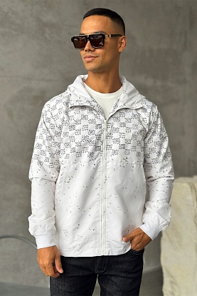 Ветровка белого цвета Damier Spread Windbreaker