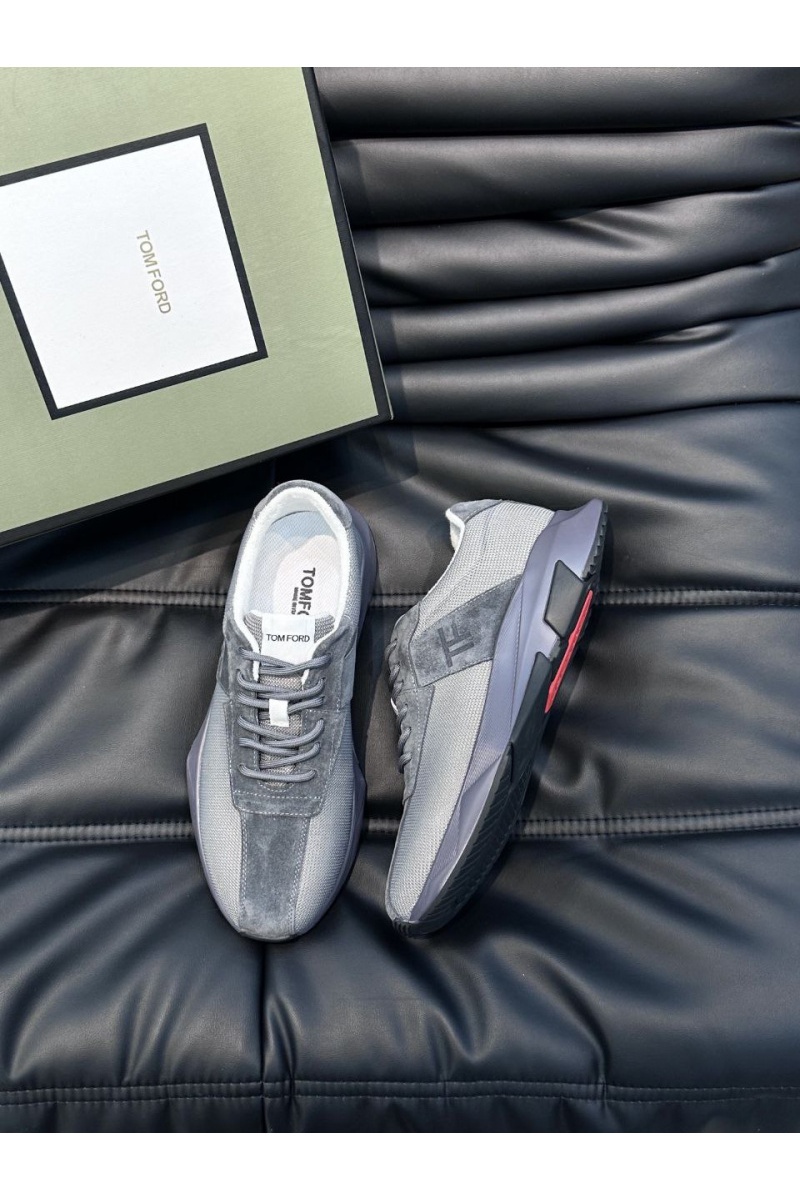 Tom Ford Мужские кроссовки серого цвета