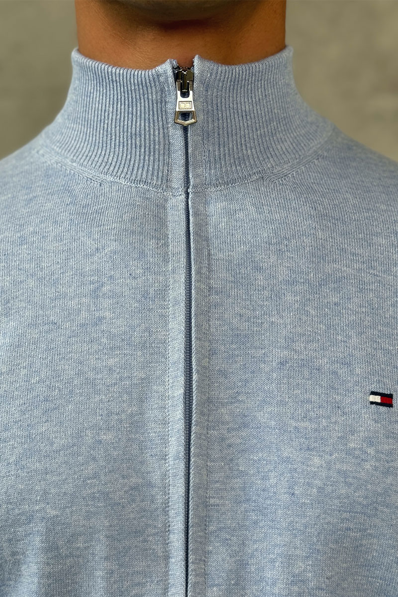 Tommy Hilfiger Кофта на молнии flag embroidery - Blue
