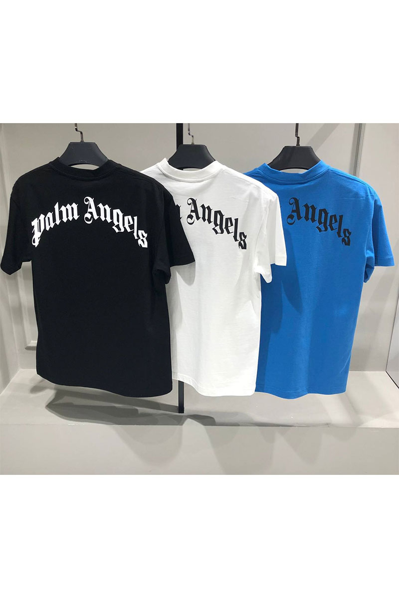 Palm Angels Синяя оверсайз футболка Shark