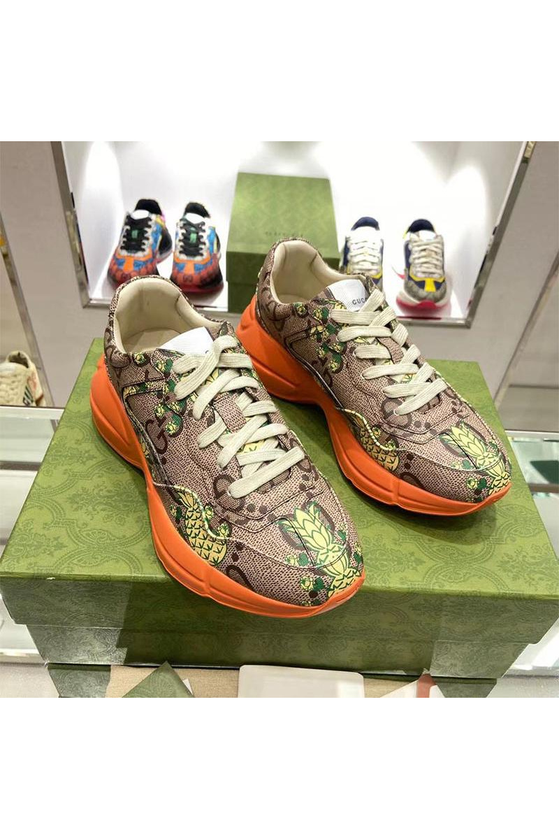 Gucci Женские кроссовки GG Rhyton "Pineapple"