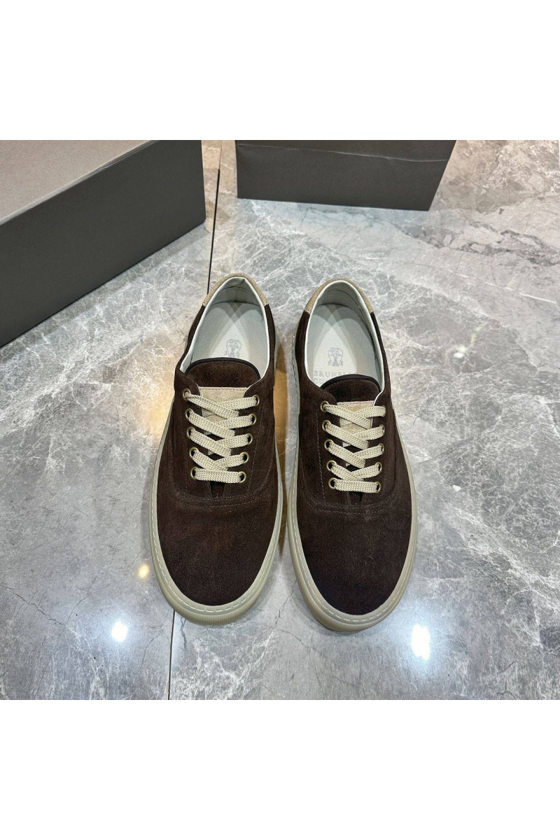 Brunеllо Сuсinеlli Замшевые кеды Sail low-top - Brown