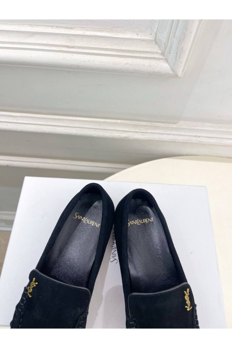 Yves Saint Laurent Женские замшевые лоферы premium