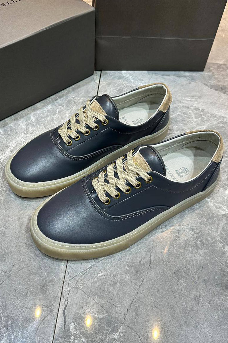 Brunеllо Сuсinеlli Кожаные кеды Sail low-top - Grey