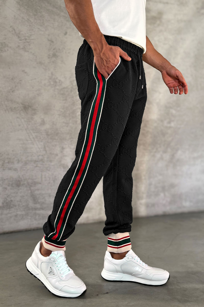 Gucci Чёрный спортивный костюм GG jacquard