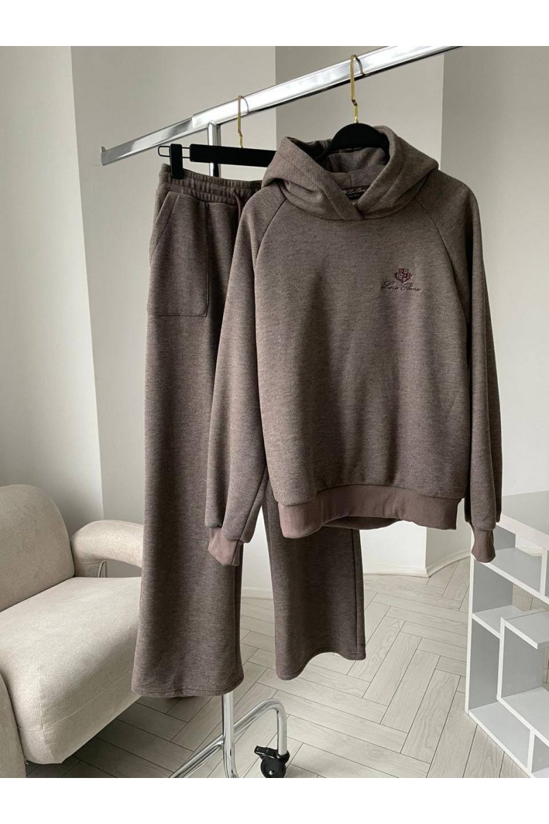 Loro Piana Женский костюм тройка на флисе premium - Brown