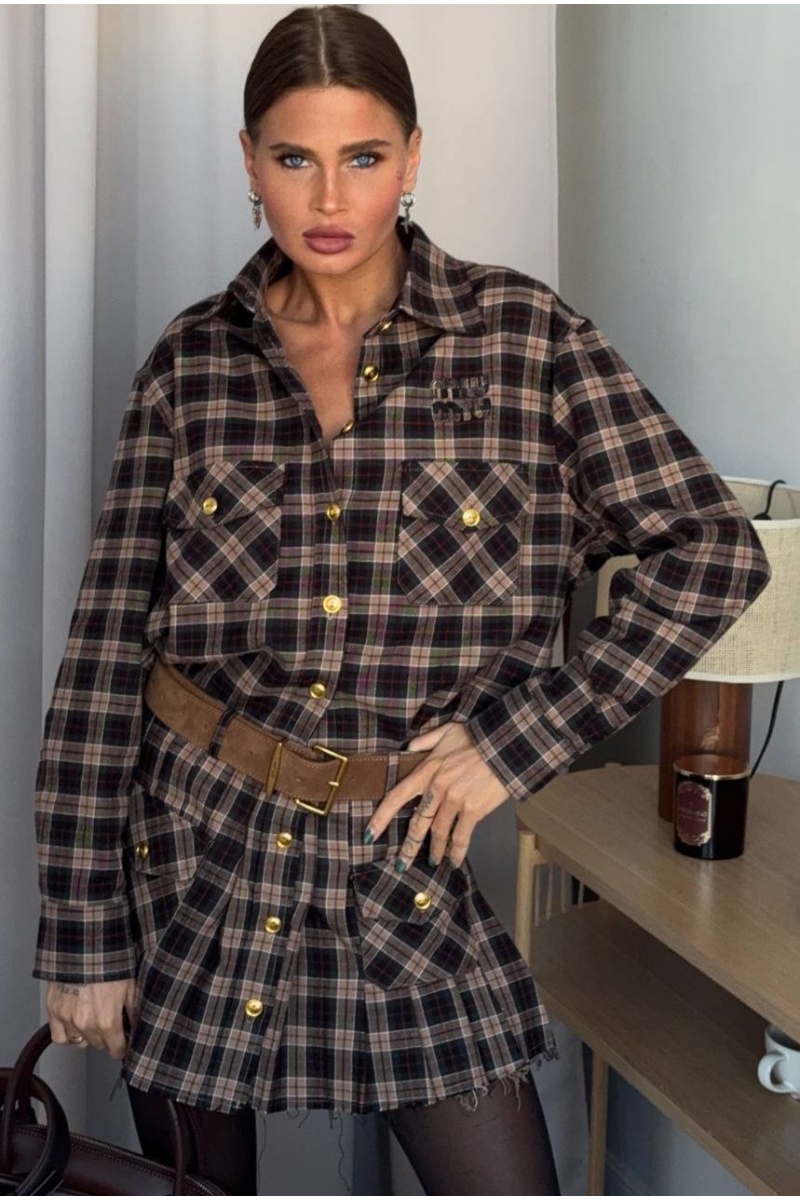 MIU MIU Женский костюм в клетку