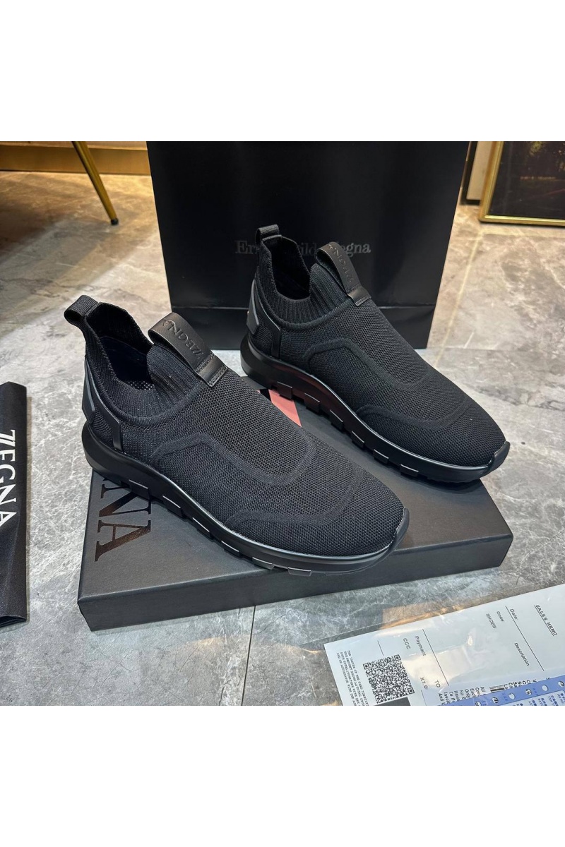 Zegna Мужские текстильные кроссовки 