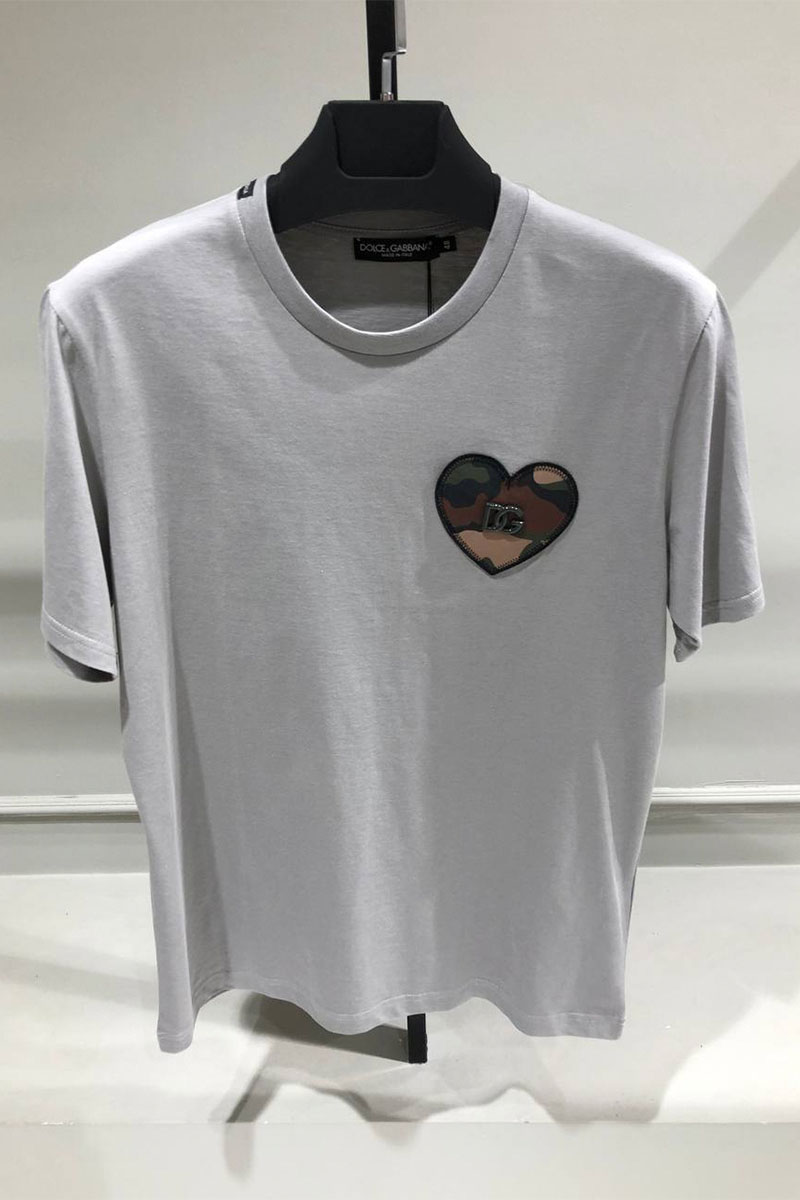 Dоlсе & Gаbbаnа Серая мужская футболка camouflage heart