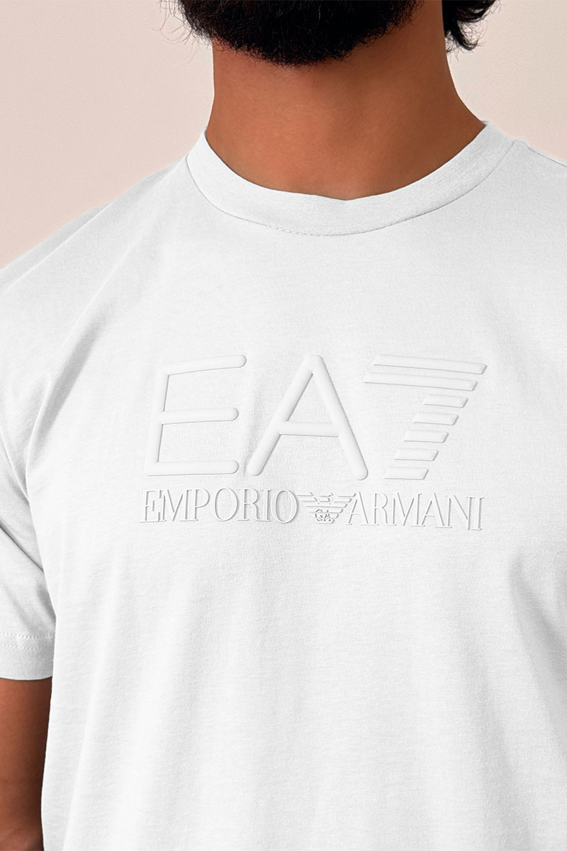 Emporio Armani EA7 Мужская белая футболка 