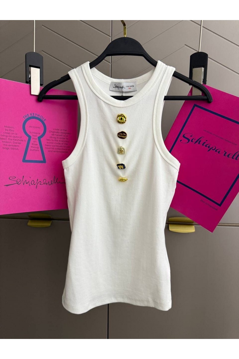 Schiaparelli Женская хлопковая майка premium - White