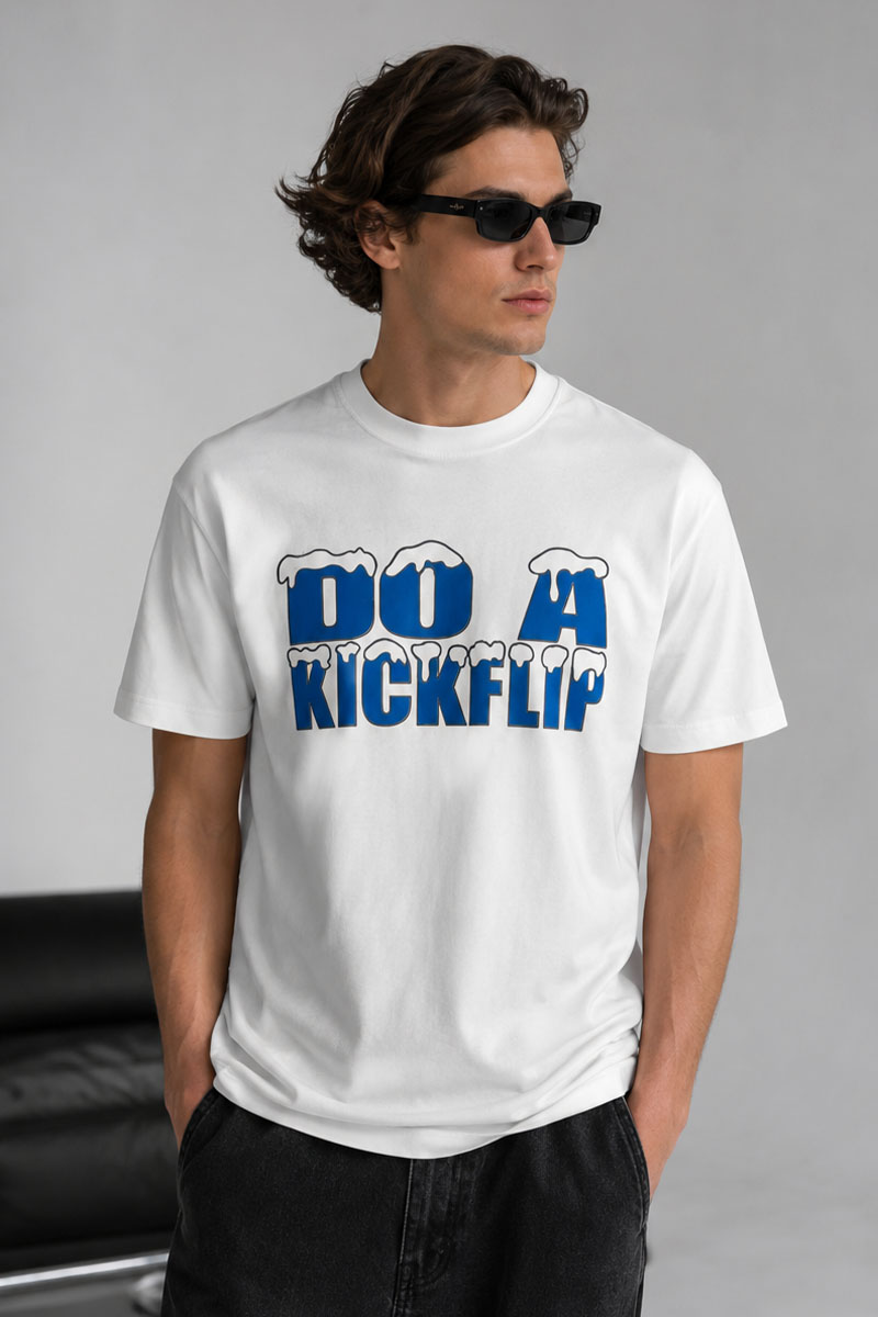 Lоuis Vuittоn Белая оверсайз футболка Do A Kickflip