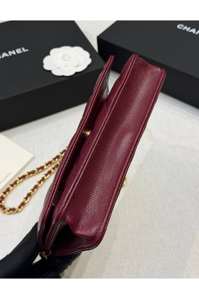 Chаnеl Кожаная сумка Wallet on Chain premium 19x12x4 см
