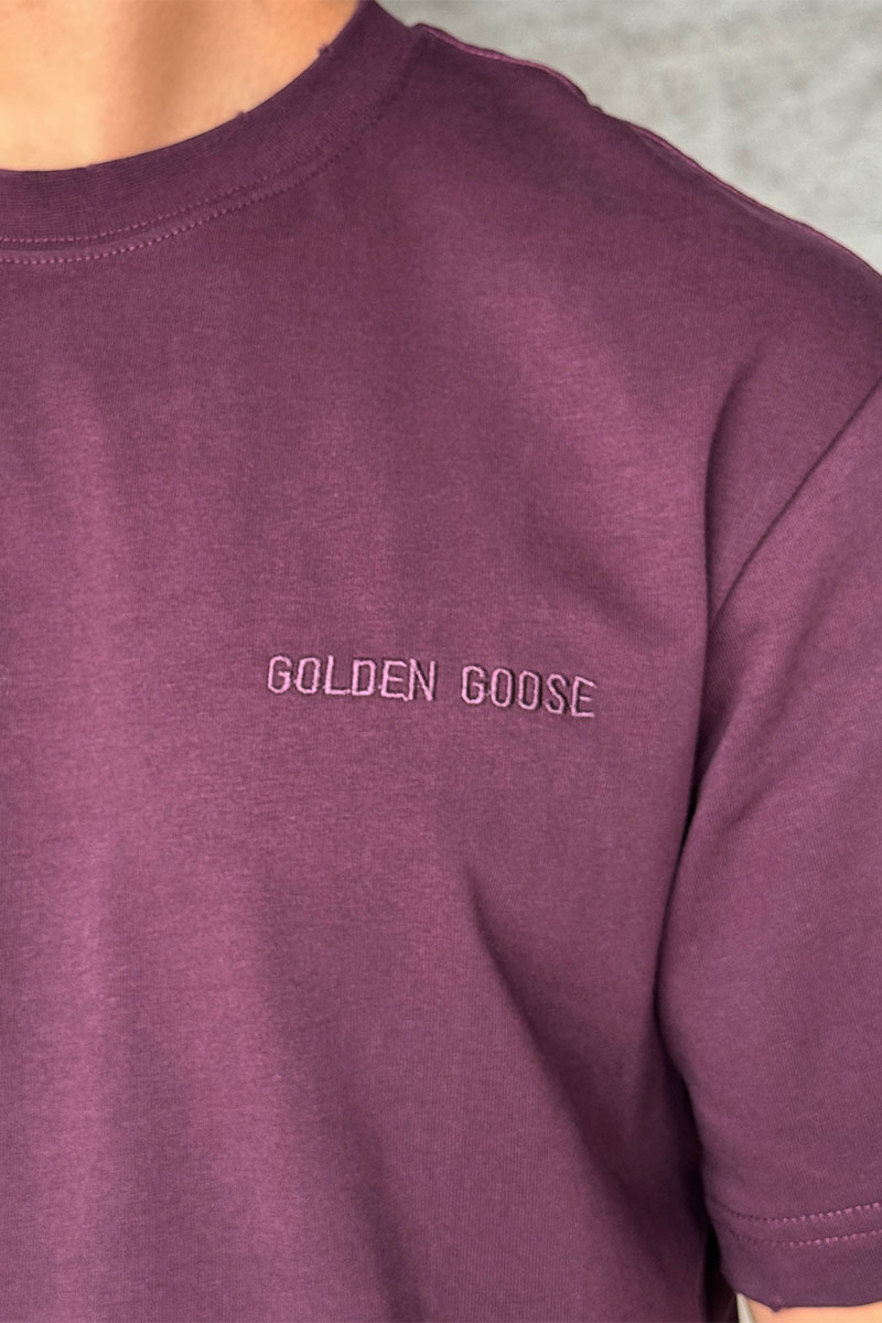 Designer Clothing Мужская фиолетовая футболка Golden Goose 