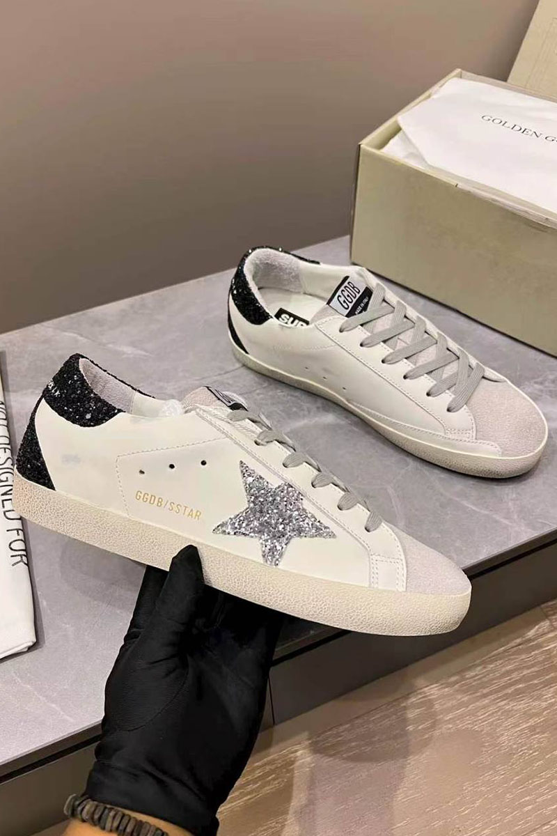 Designer Clothing Женские кожаные кроссовки Golden Goose Super Star premium
