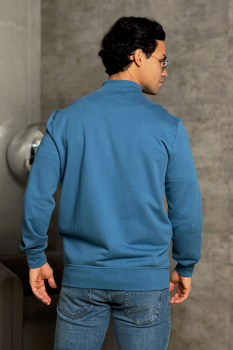 Stone Island Кофта синего цвета Zip-Up Compass-patch