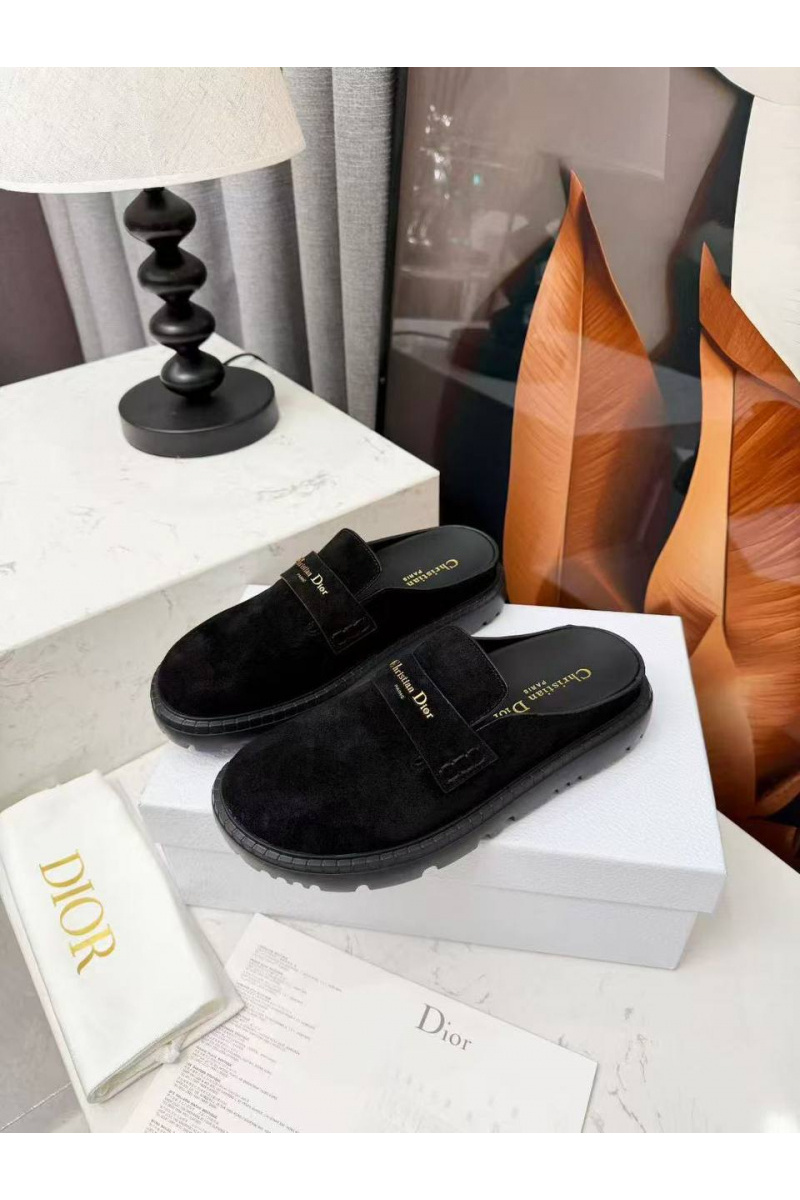 Dior Женские замшевые мюли Boy