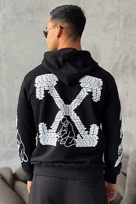 Мужское худи Brick Arrows logo-print