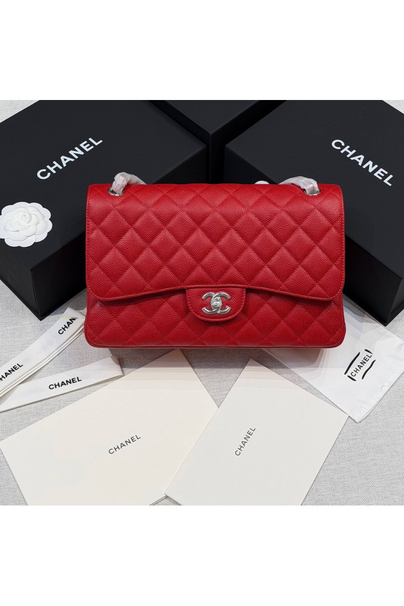 Chаnеl Кожаная сумка Classic Flap premium 30x20x9 см (8 расцветок)